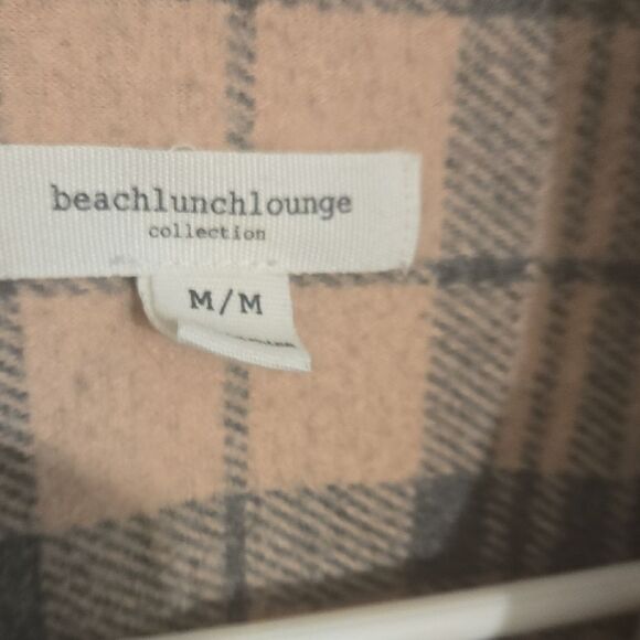 beachlunchlounge Beige and Gray Checkered Shirt - Picture 2 of 4